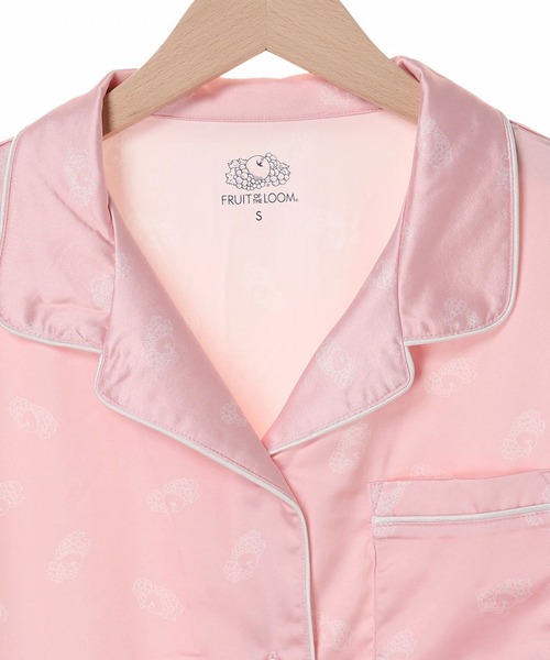 ◇セット◇【boohoo】パームツリーサテンシャツ＆ショートパンツ セクシー ルームウェア 部屋着 レディース パジャマ サテン