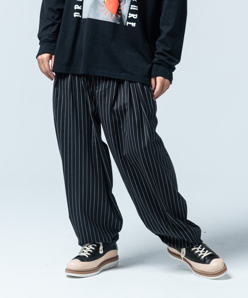 アウトレット 店舗 東京 パンツ スラックス Stripe Baggy Zozotown Slacks メンズファッション ボトムス パンツ ストライプバギースラックス