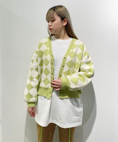 CANDY STRIPPER ニットカーディガン めちゃくちゃ大きいサイズ個性的 FANCY RIBBON KNIT CARDIGAN | Candy Stripper（キャンディ
