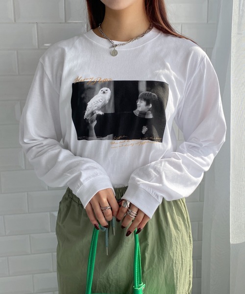レトロ商品★ロングＴシャツ　ハリー・ポッター　ヘドウィグ ハリー・ポッター/ヘドウィグ オウル/Tシャツ/CHHP22ST02