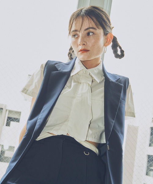 ブラウス シャツ ネクタイシャツ 287370 レディース LOWRYS FARM ブラウス シャツ ネクタイシャツ 287370 レディース