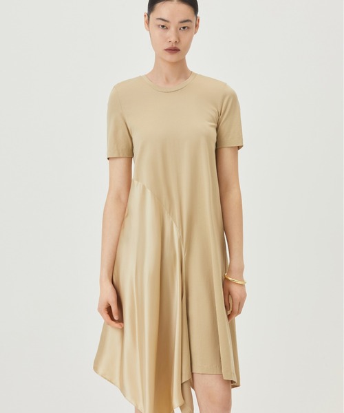 JNBY ワンピース Asymmetric Cotton-jersey Dress / アシンメトリー 
