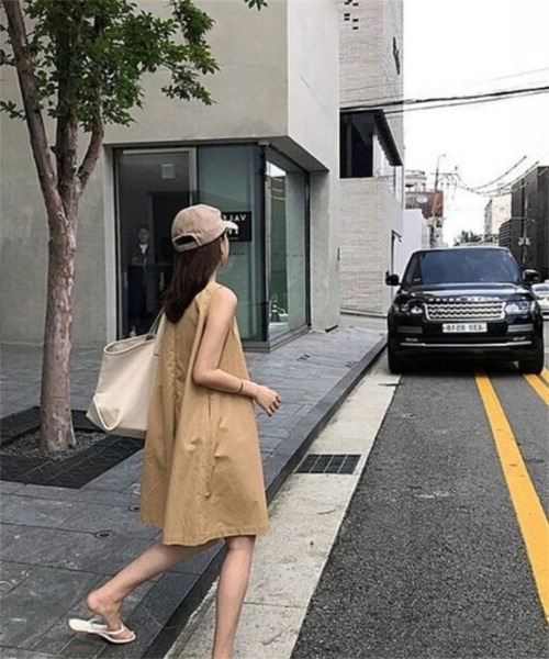 サロペット オーバーオール ノースリーブ オールインワン ワンピース