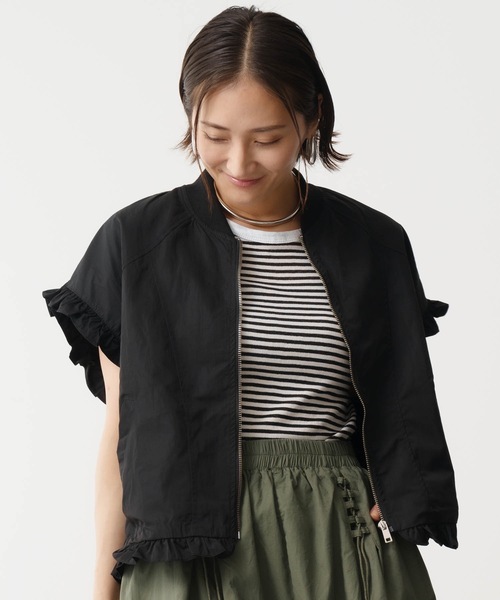 Mia ベスト ジレ フリルブルゾンジレ レディース : ZOZOTOWN Yahoo!店