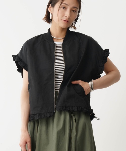 Mia ベスト ジレ フリルブルゾンジレ レディース : ZOZOTOWN Yahoo!店