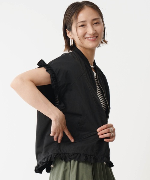 Mia ベスト ジレ フリルブルゾンジレ レディース : ZOZOTOWN Yahoo!店