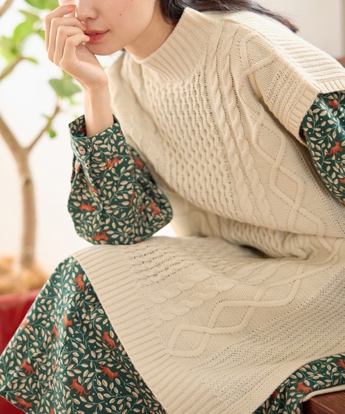 Viola e Viola（ヴィオラ エ ヴィオラ） ベスト ジレ ケーブル編み