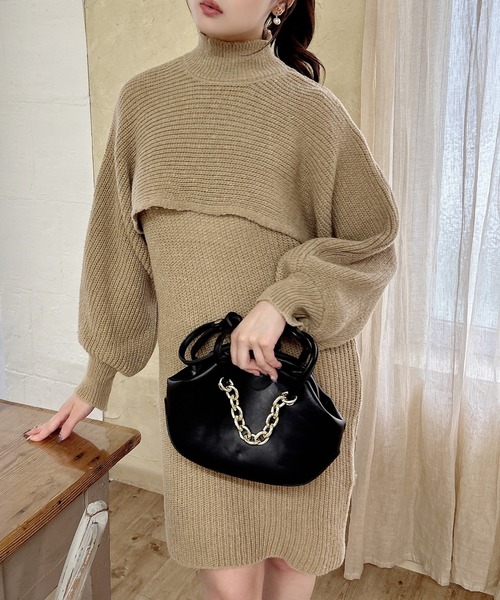 MIIA ビジュー ワンピース M me eme／【sale】Bijou long knit dress (eme10505) | All