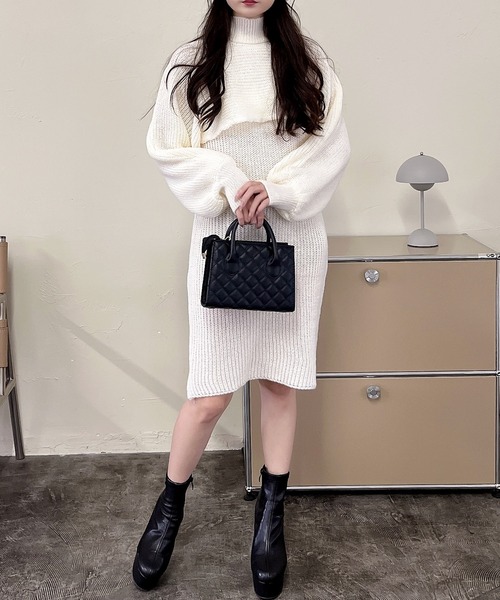 MIIA ビジュー ワンピース M me eme／【sale】Bijou long knit dress (eme10505) | All