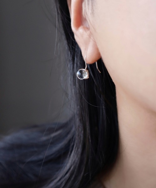 sobi jewelry ガラスフープピアス sorte│ガラス×ゴールドフープピアス sgj-011sq-ci-tr - Piu di