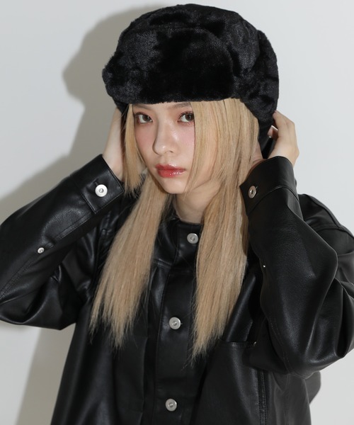 キャップ 帽子 Buyer's Select/撥水加工 2WAYフェイクファーフライト