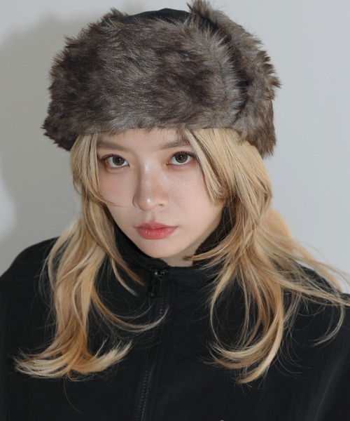 キャップ 帽子 Buyer's Select/撥水加工 2WAYフェイクファーフライト