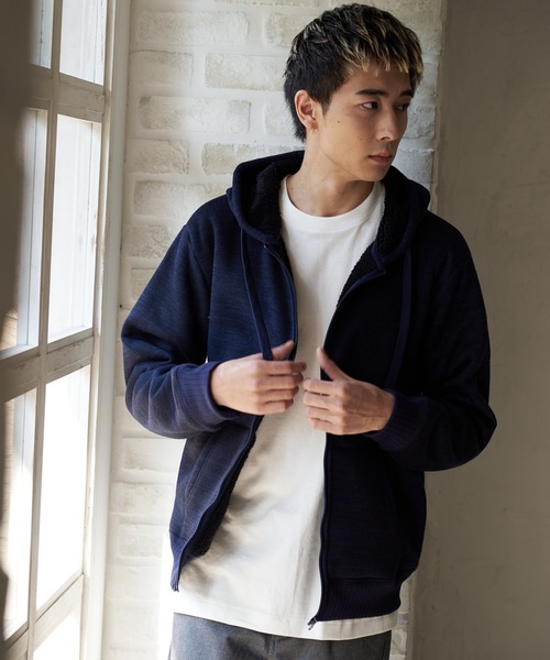 LB/S パーカー 裏ボアフルジップパーカー メンズ : ZOZOTOWN Yahoo!店