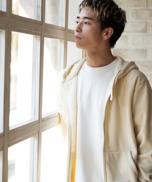 LB/S パーカー 裏ボアフルジップパーカー メンズ : ZOZOTOWN Yahoo!店