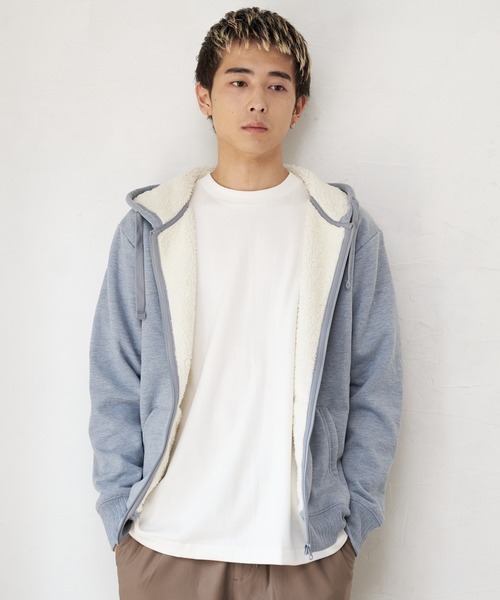 LB/S パーカー 裏ボアフルジップパーカー メンズ : ZOZOTOWN Yahoo!店