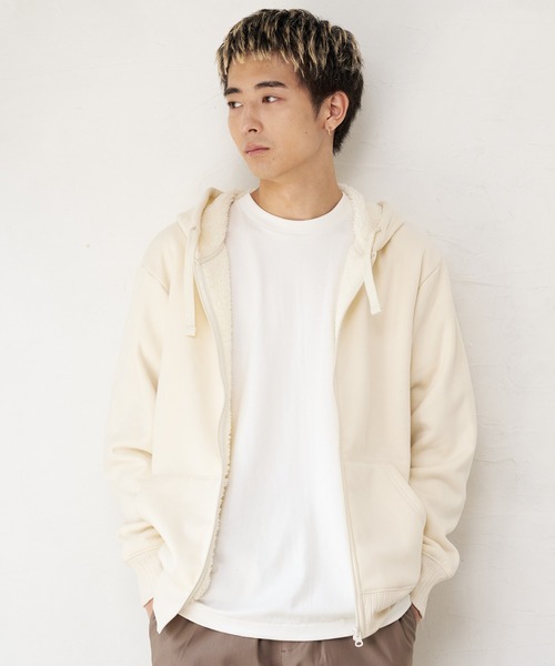 LB/S パーカー 裏ボアフルジップパーカー メンズ : ZOZOTOWN Yahoo!店