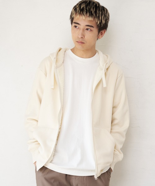 LB/S パーカー 裏ボアフルジップパーカー メンズ : ZOZOTOWN Yahoo!店