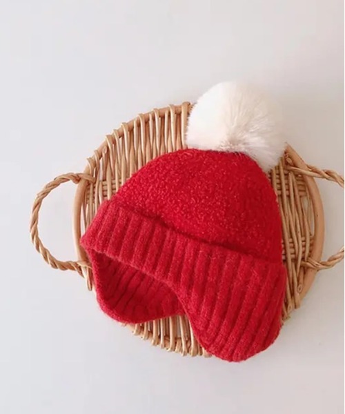 ニット帽 ニットキャップ 「 Bambin / ボンバン 」 耳当て付き