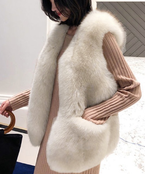 miniministore（ミニミニストア） ベスト ジレ エコファーベスト