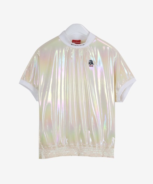 ティファMAMA アルチビオ　ホログラム半袖プルオーバー　サイズ40 archivio（アルチビオ） tシャツ 「LADIES」ホログラム半袖プル