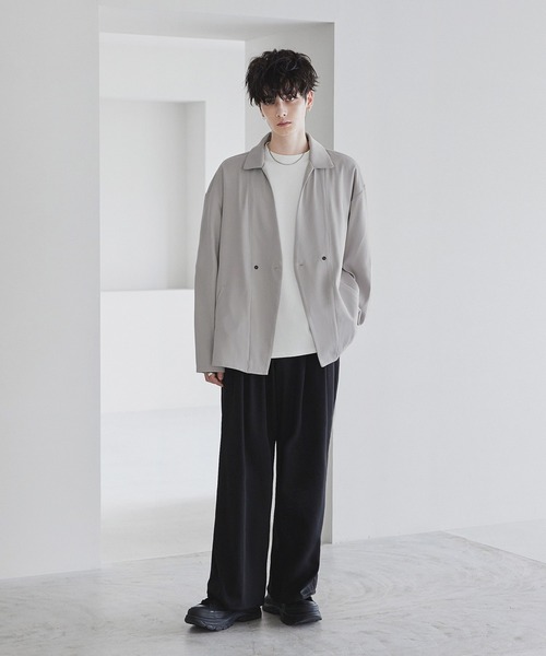 CTHY ジャケット テーラードジャケット ポリツイルテーラードシャツ