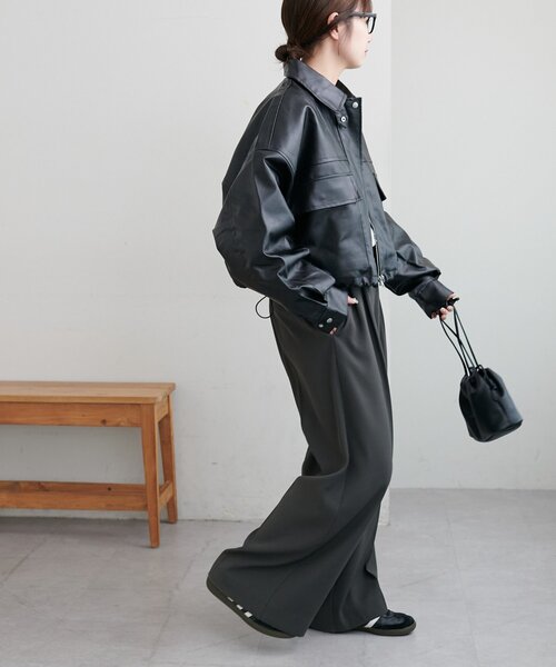 Discoat ブルゾン アウター 「新色追加!/WEB限定」2WAYフェイクレザー