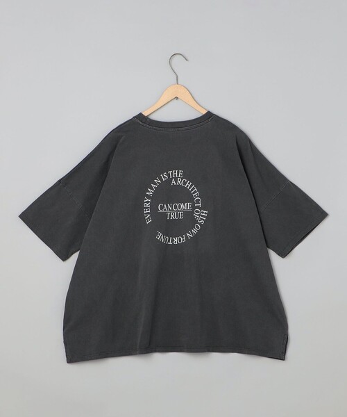 coen tシャツ ピグメントプリントビッグTシャツ レディース