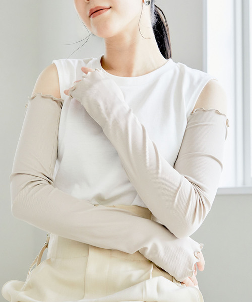 ryaw グローブ　アームカバー アームカバー 「涼活本舗」UVCUT99％以上 接触冷感 UPF50＋