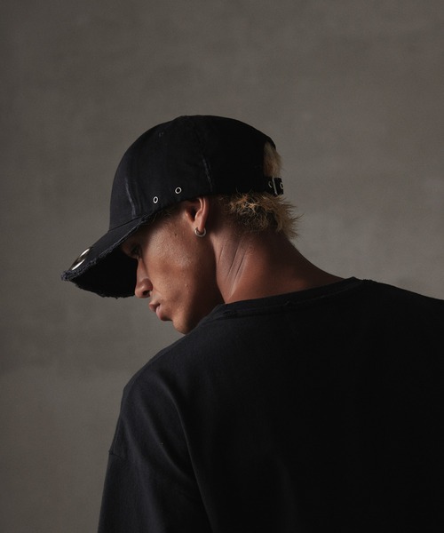 キャップ 帽子 「GRANCY」EyeletDesign DamageCap アイレット