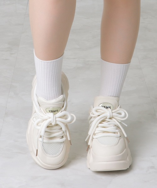 Lace Ladies（レースレディース） スニーカー メッシュ ワイド レース