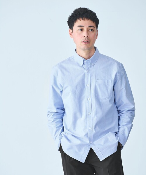 定番【世界的傑作BD】クラシック フィット ボタンダウン リネン シャツ FREAK'S STORE シャツ NEW LOOSE FIT OX BD SHIRT LS/ニュー
