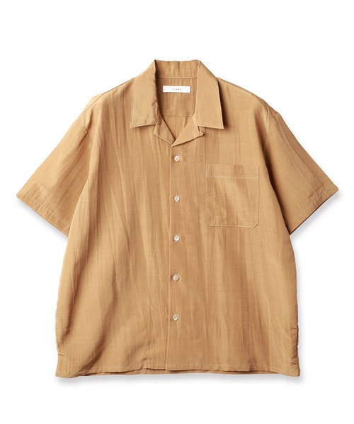JieDa（ジエダ） シャツ RAYON WOOL OPEN COLLAR SHIRT S/S メンズ