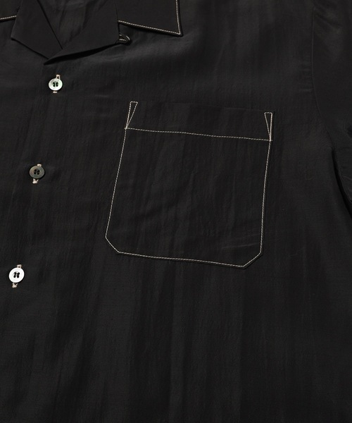 JieDa（ジエダ） シャツ RAYON WOOL OPEN COLLAR SHIRT S/S メンズ