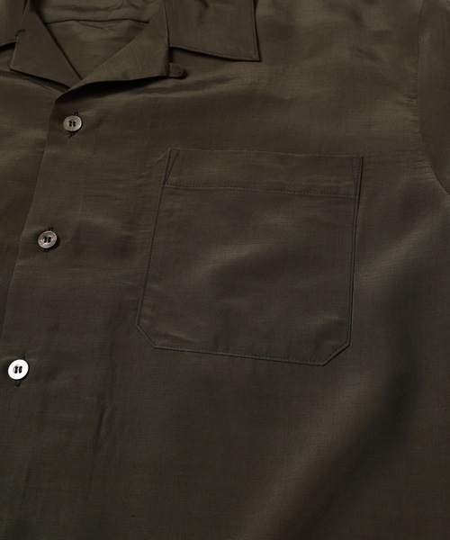JieDa（ジエダ） シャツ RAYON WOOL OPEN COLLAR SHIRT S/S メンズ