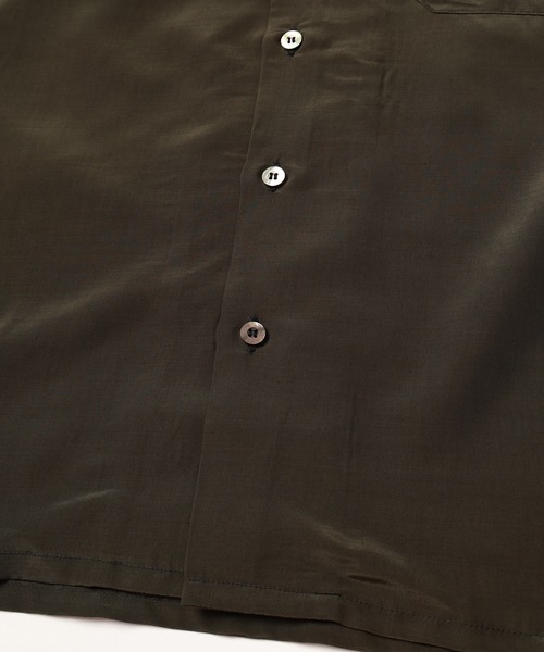 JieDa（ジエダ） シャツ 半袖 RAYON WOOL OPEN COLLAR SHIRT S/S