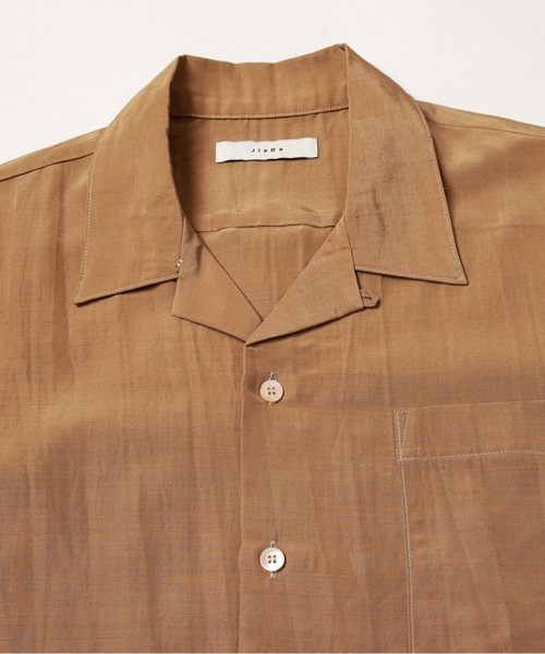 JieDa（ジエダ） シャツ 半袖 RAYON WOOL OPEN COLLAR SHIRT S/S