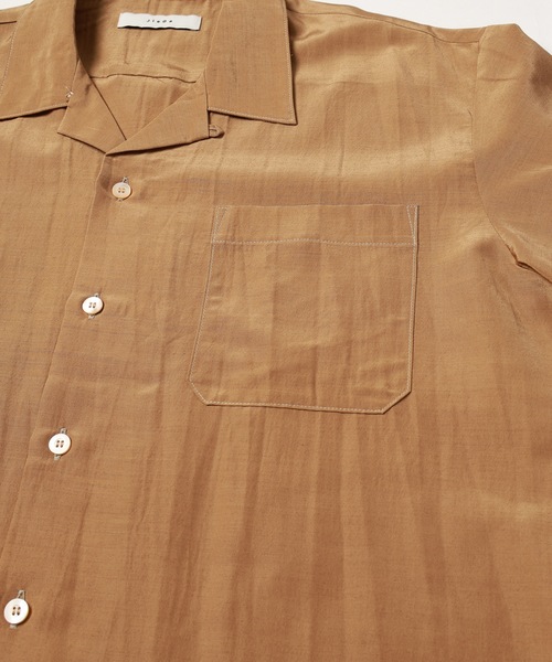 JieDa（ジエダ） シャツ 半袖 RAYON WOOL OPEN COLLAR SHIRT S/S