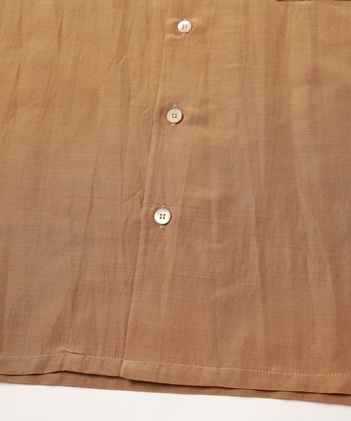 JieDa（ジエダ） シャツ 半袖 RAYON WOOL OPEN COLLAR SHIRT S/S