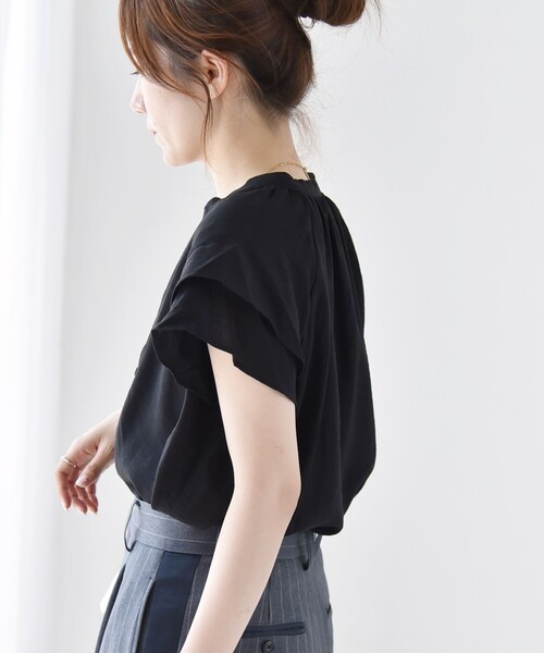 quaranciel ブラウス シャツ 半袖 quaranciel:「手洗い可能