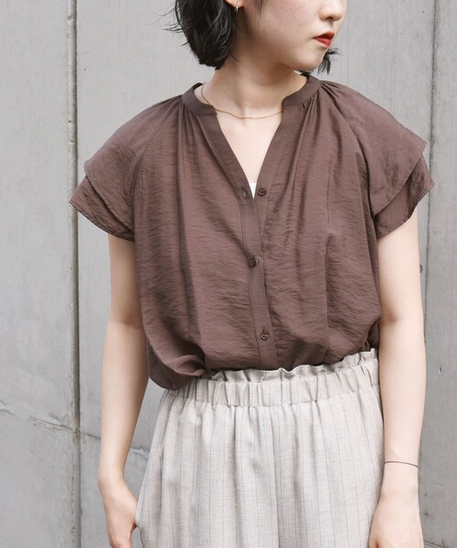 quaranciel ブラウス シャツ 半袖 quaranciel:「手洗い可能