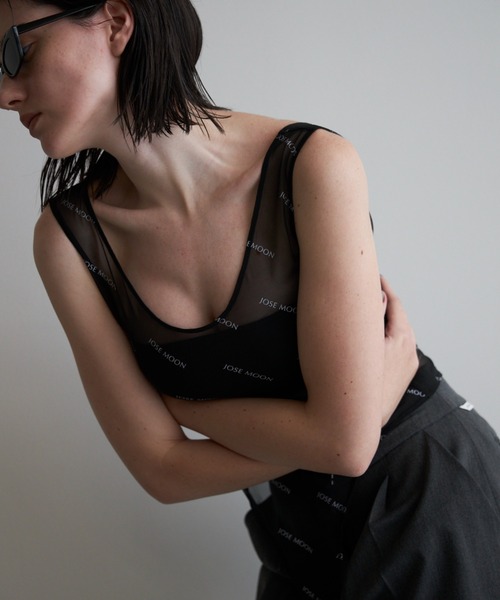 トップス josemoon SHEER BODY SUITS JOSE MOON タンクトップ ノースリーブ SHEER BODY SUITS/シアー