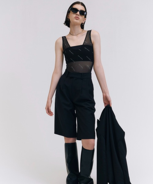JOSE MOON タンクトップ ノースリーブ SHEER BODY SUITS/シアー