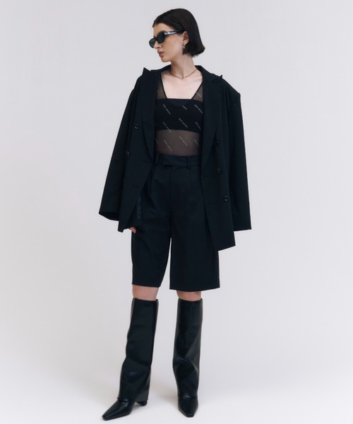 JOSE MOON タンクトップ ノースリーブ SHEER BODY SUITS/シアー