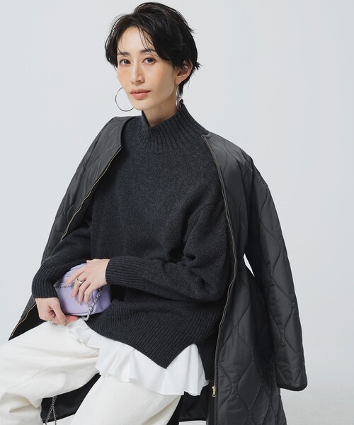 タートルネック ニット セーター 「洗える」カシミヤブレンド