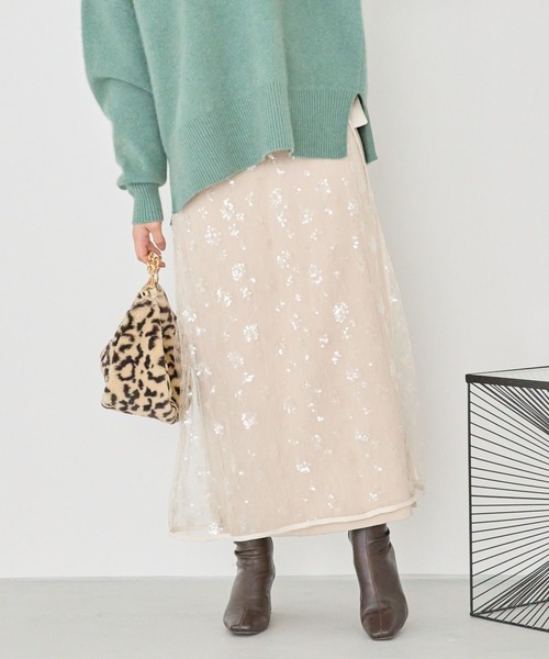 Andemiu（アンデミュウ） スカート 2WAYレースIラインスカート202550