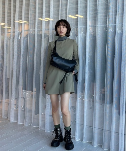 サロペット・オーバーオール・オールインワン 24AW AMERI LADY LIKE PUFF SHORT ROMPERS Ameri（アメリ） サロペット オーバーオール LADY LIKE PUFF SHORT