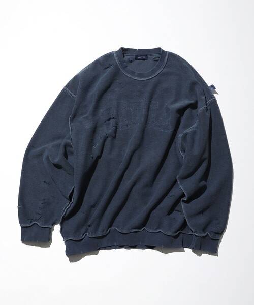NAUTICA」 スウェットカットソー LARGE ネイビー メンズ NAUTICA」 スウェットカットソー LARGE ネイビー メンズ