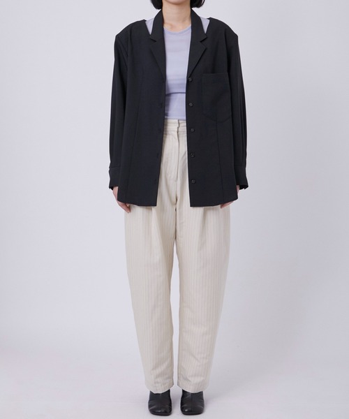 ブラウス シャツ 「RUMCHE/ラム・シェ」Cutting Shirt Jacket/カッティングシャツジャケット レディース RUMCHE ブラウス シャツ 「RUMCHE/ラム・シェ」Cutting Shirt