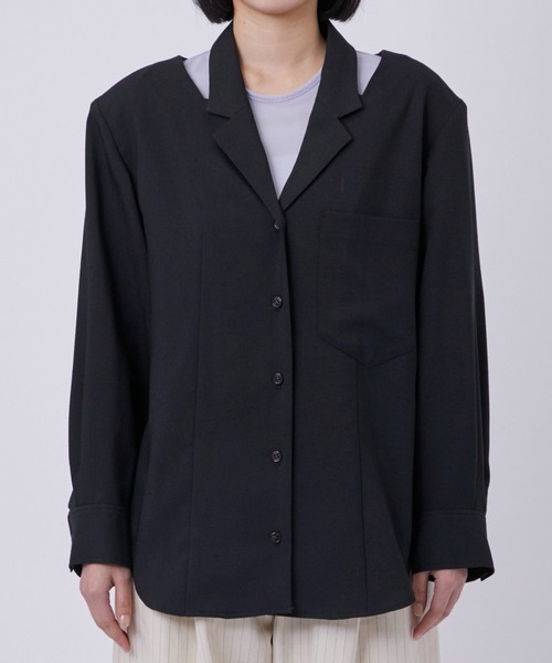 ブラウス シャツ 「RUMCHE/ラム・シェ」Cutting Shirt Jacket/カッティングシャツジャケット レディース RUMCHE ブラウス シャツ 「RUMCHE/ラム・シェ」Cutting Shirt