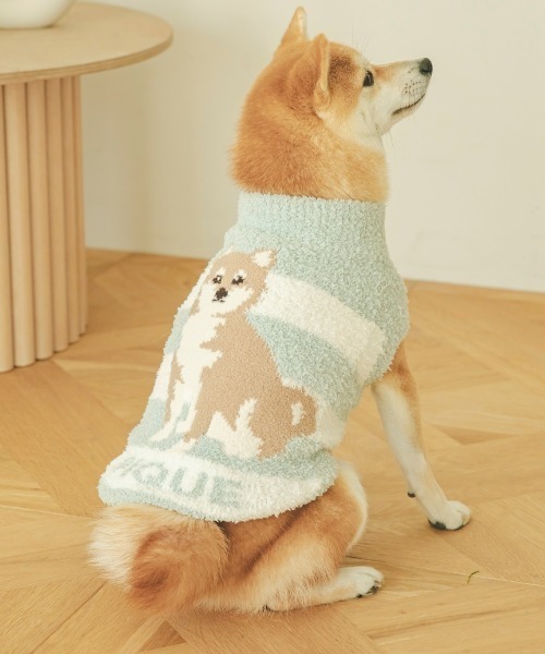 gelato pique　柴犬シリーズ gelato pique 犬 服 「CAT＆DOG」ベビモコ柴犬ジャガードプル